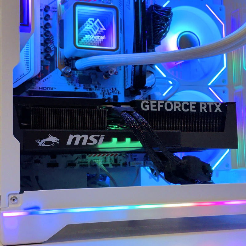 White RTX 5060 Ti gaming PC